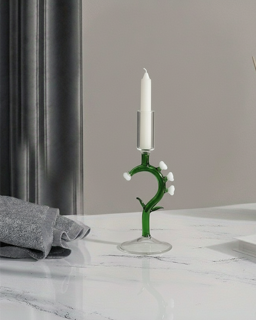 Botanical Stem Glass Candle Stand 