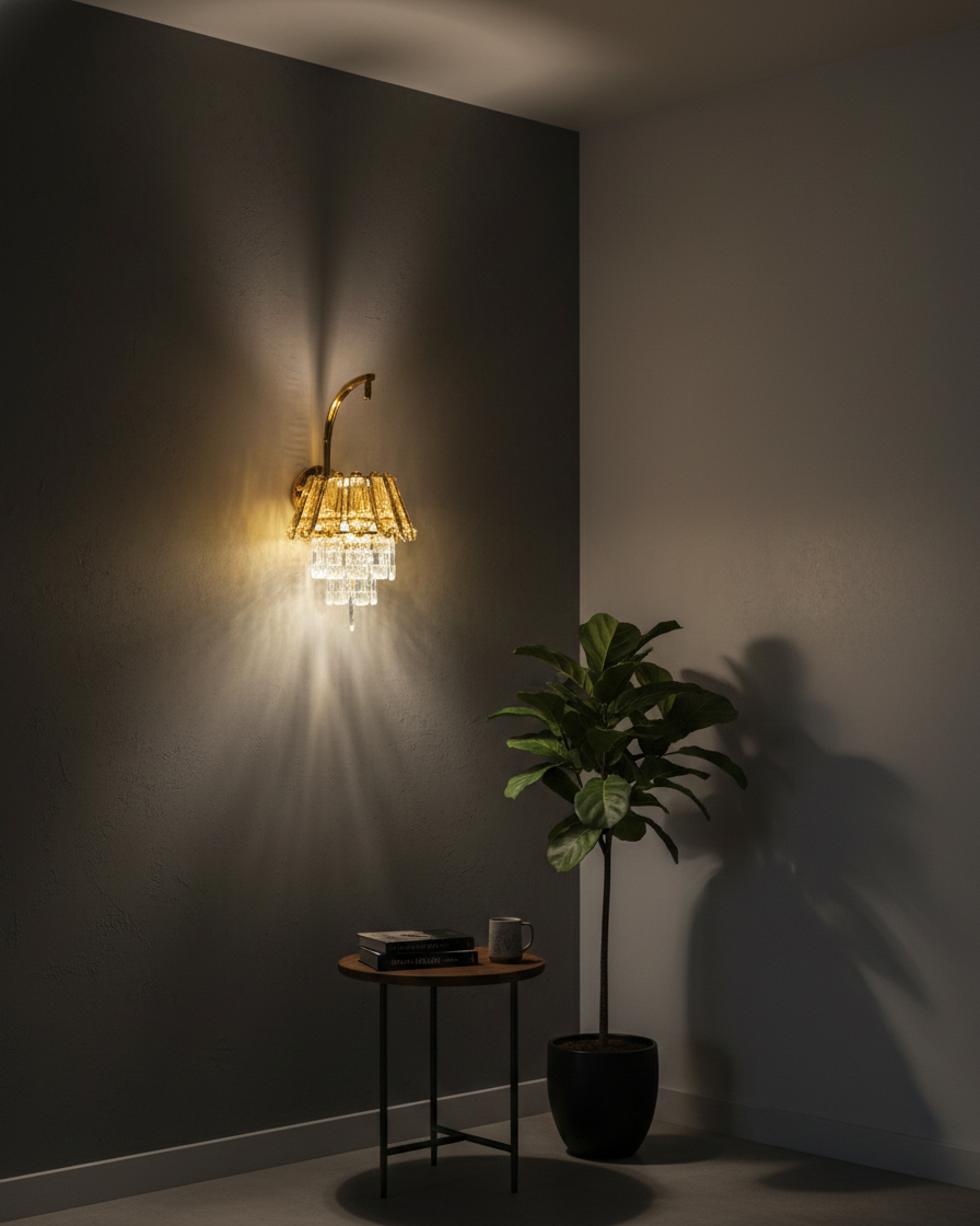 Crystal Crown Wall Light 