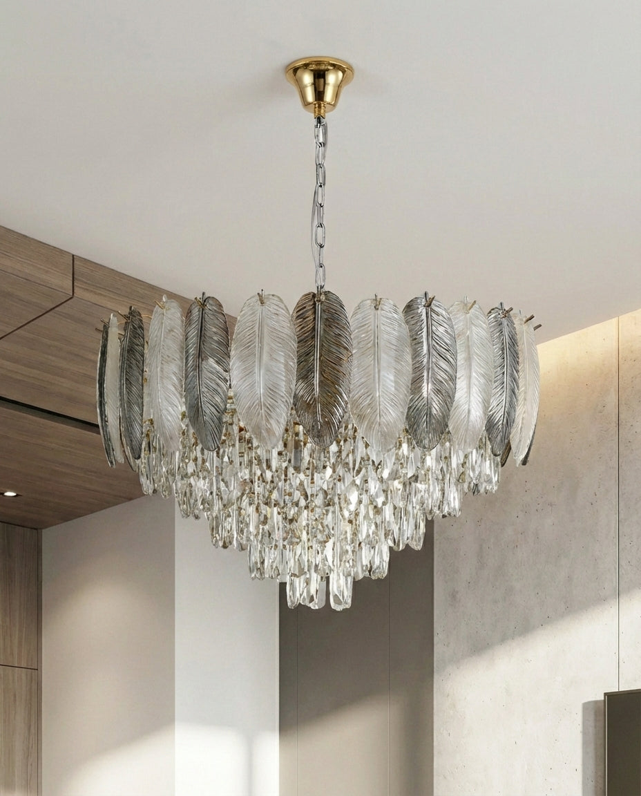 Crystal Feather Wings Chandelier 