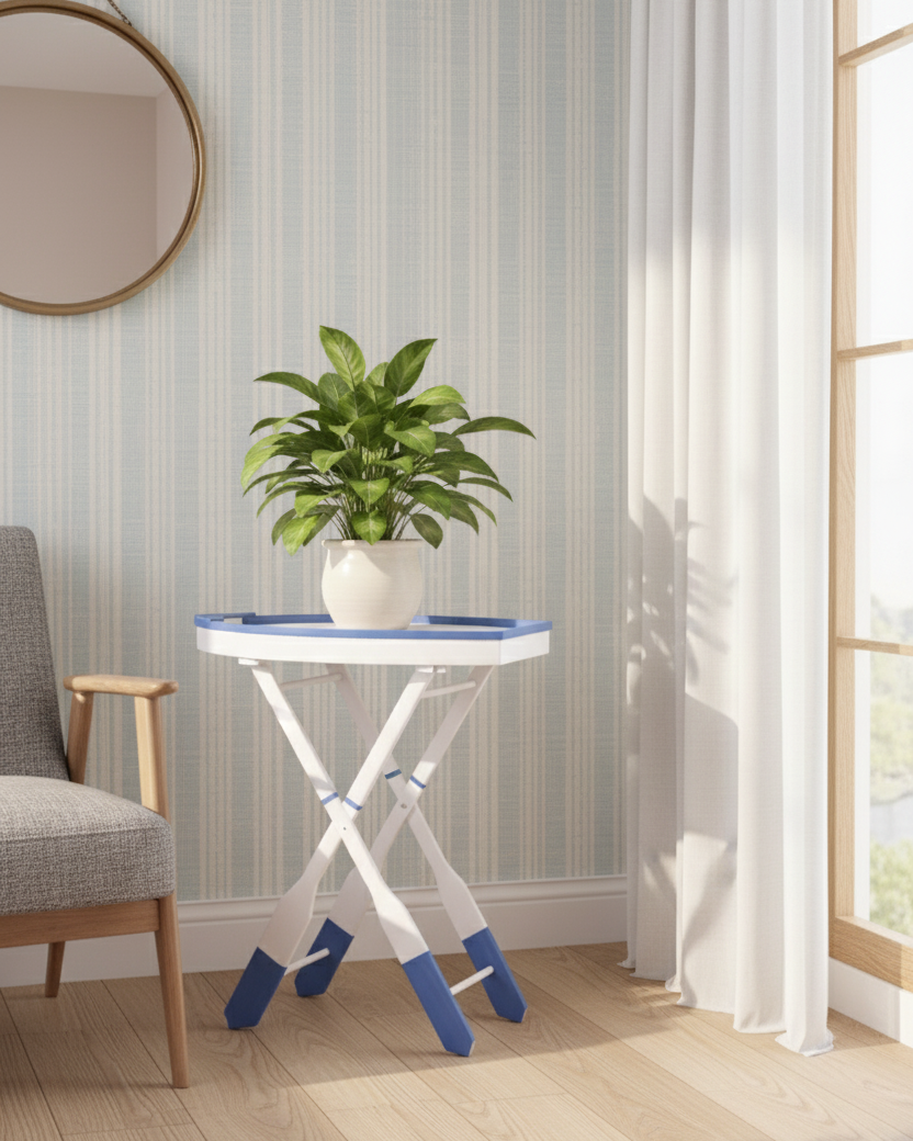 Nautical Accent Folding Side Table 