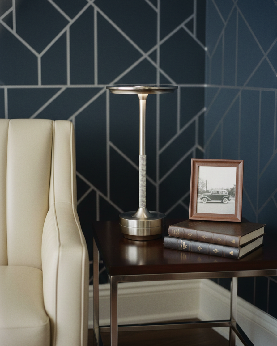 LunaTouch Rechargeable Table Lamp - Silver 