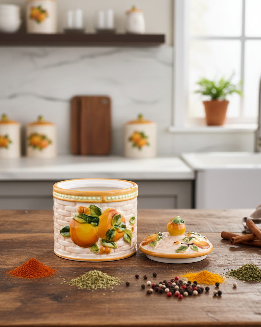Golden Citrus Kitchen Canister 