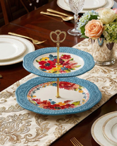 Floral Fiesta 2-Tier Cake Stand 