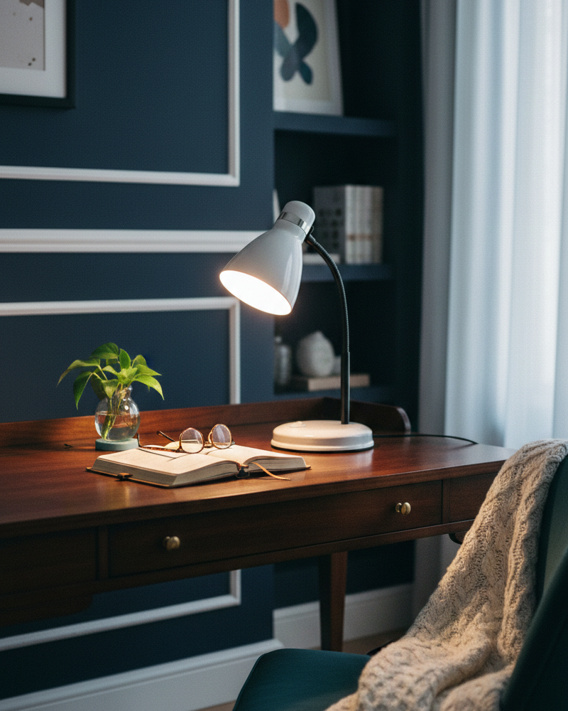 Focus Arc Table Lamp - White 