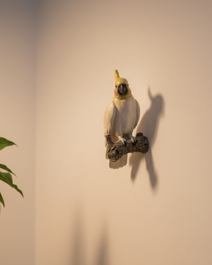 Cockatoo Decorative Wall Figurine 