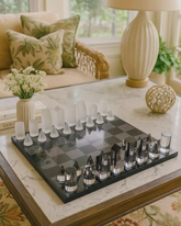 Modern Crystal Geometry Chess Set 