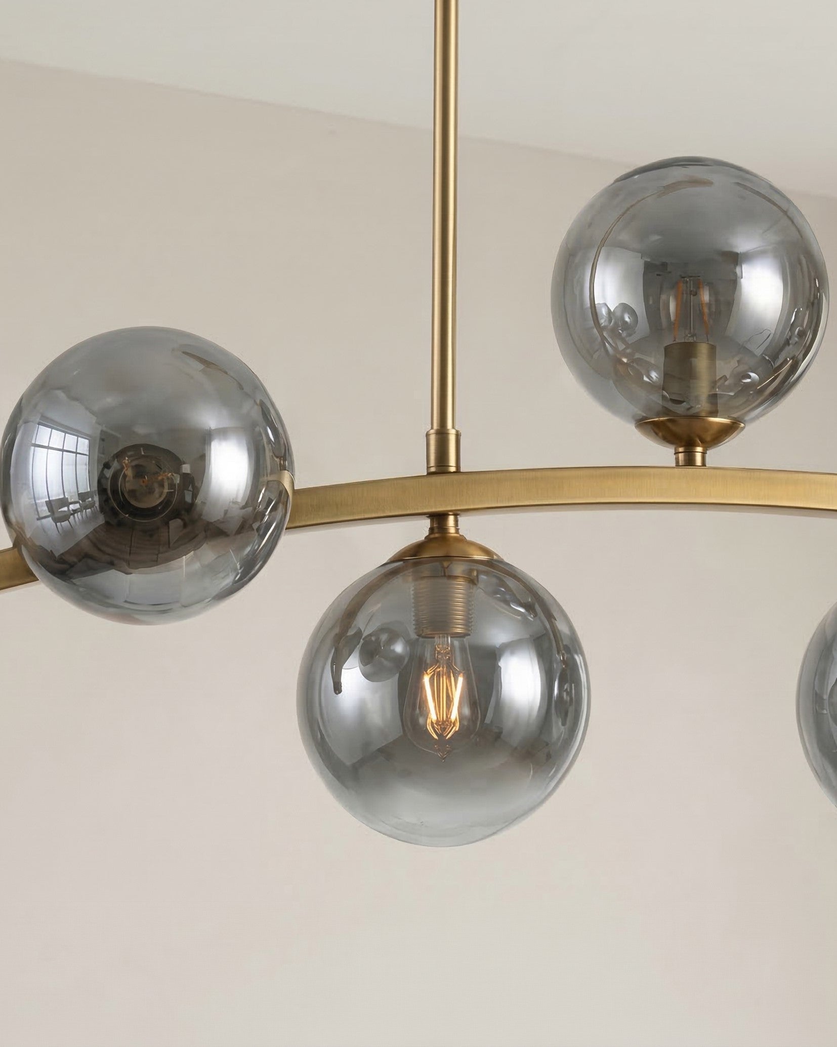Curved Globe Bar Chandelier 
