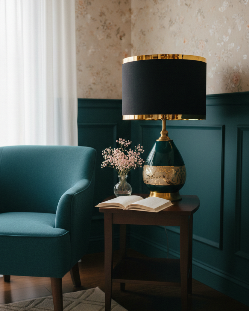Emerald Crest Luxury Table Lamp 