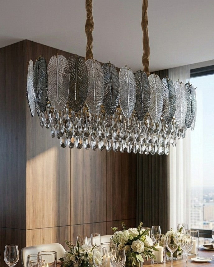 Crystal Feather Wings Chandelier 
