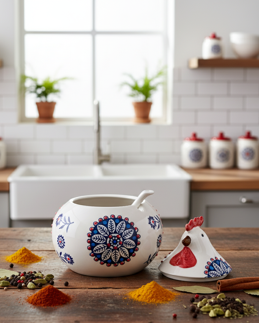 Farmhouse Rooster Condiment Server - Large 