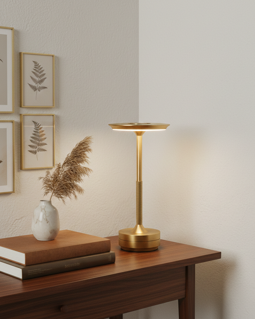 LunaTouch Rechargeable Table Lamp - Gold 