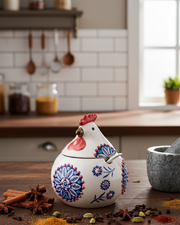 Farmhouse Rooster Condiment Server - Blue