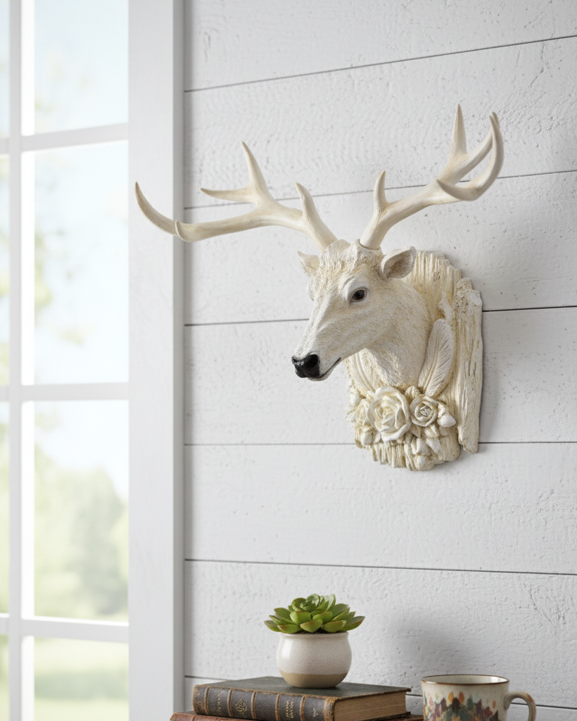 Blooming Deer Antlers Wall Accent 