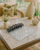 Modern Crystal Geometry Chess Set 