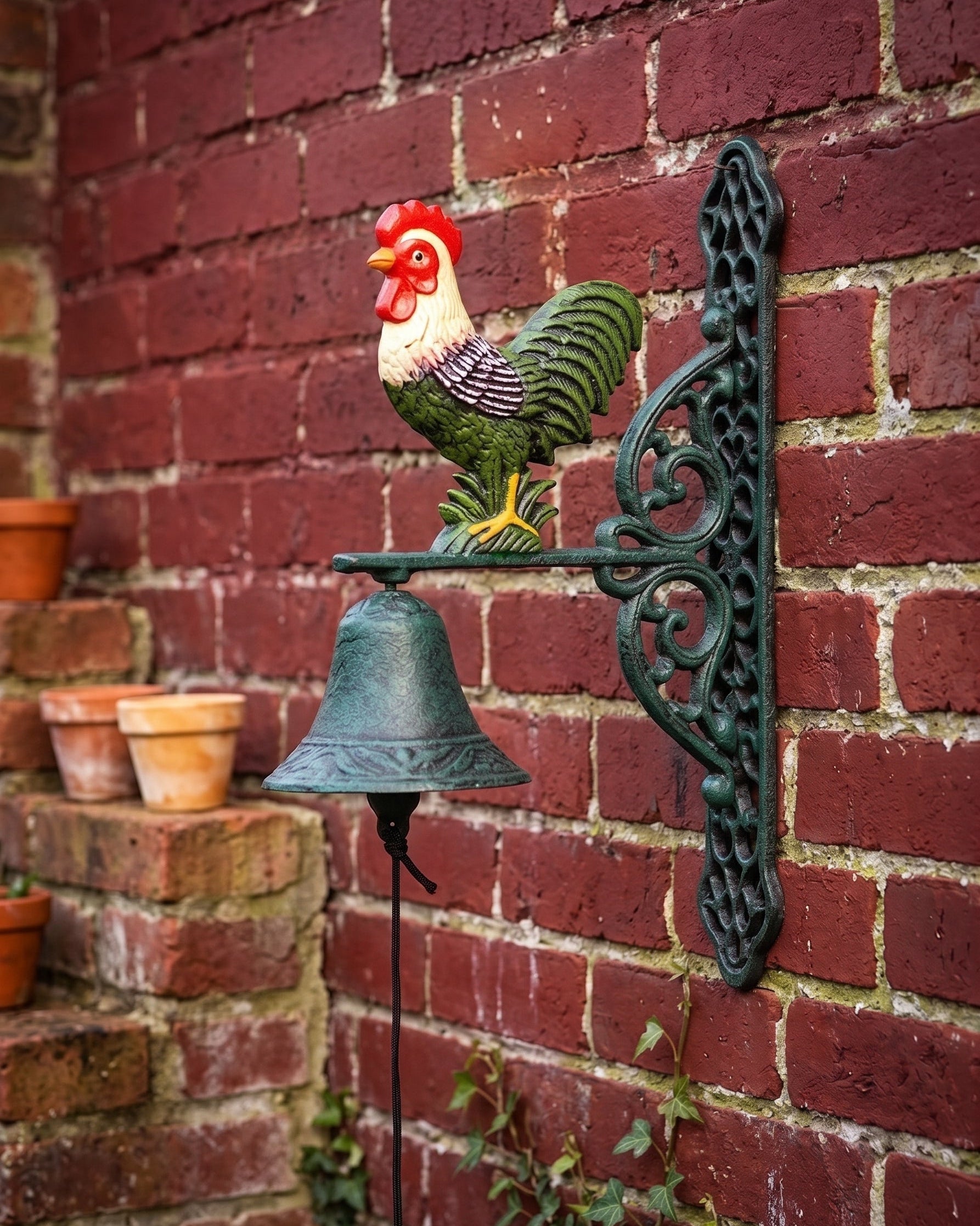The Rooster - Cast Iron Wall Mounted Bell 