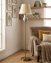 Lavender Bloom Hand Painted Floor Lamp 