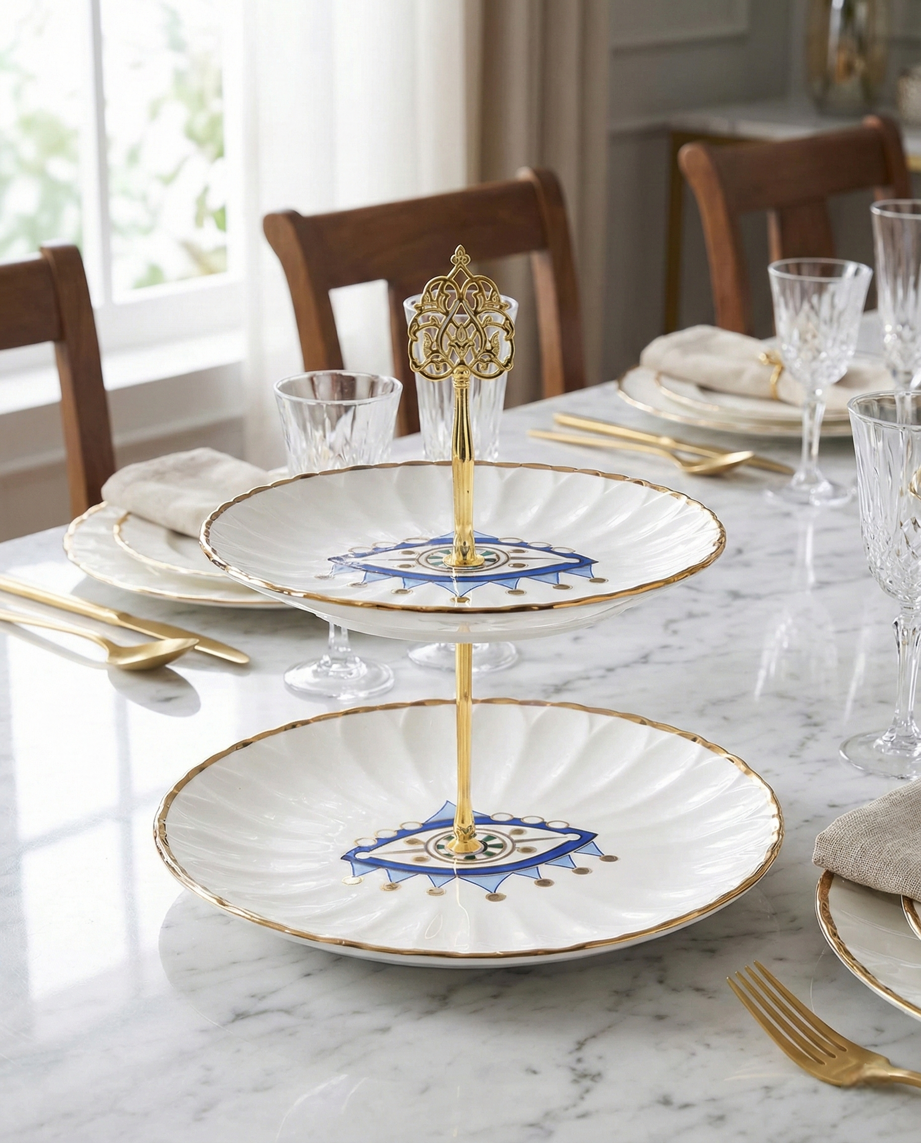 Guardian Evil Eye 2-Tier Cake Stand 