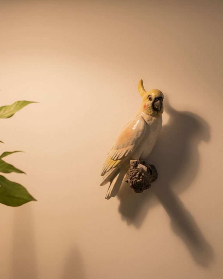 Cockatoo Decorative Wall Figurine 