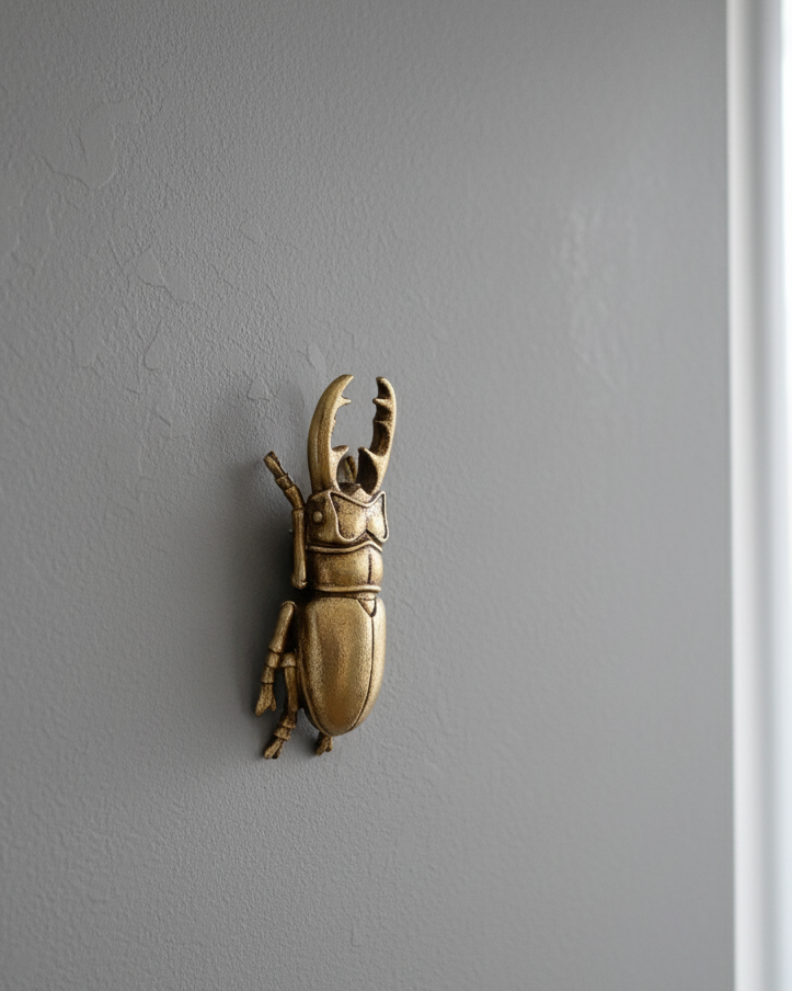 Golden Beetle Decorative Wall Accent 