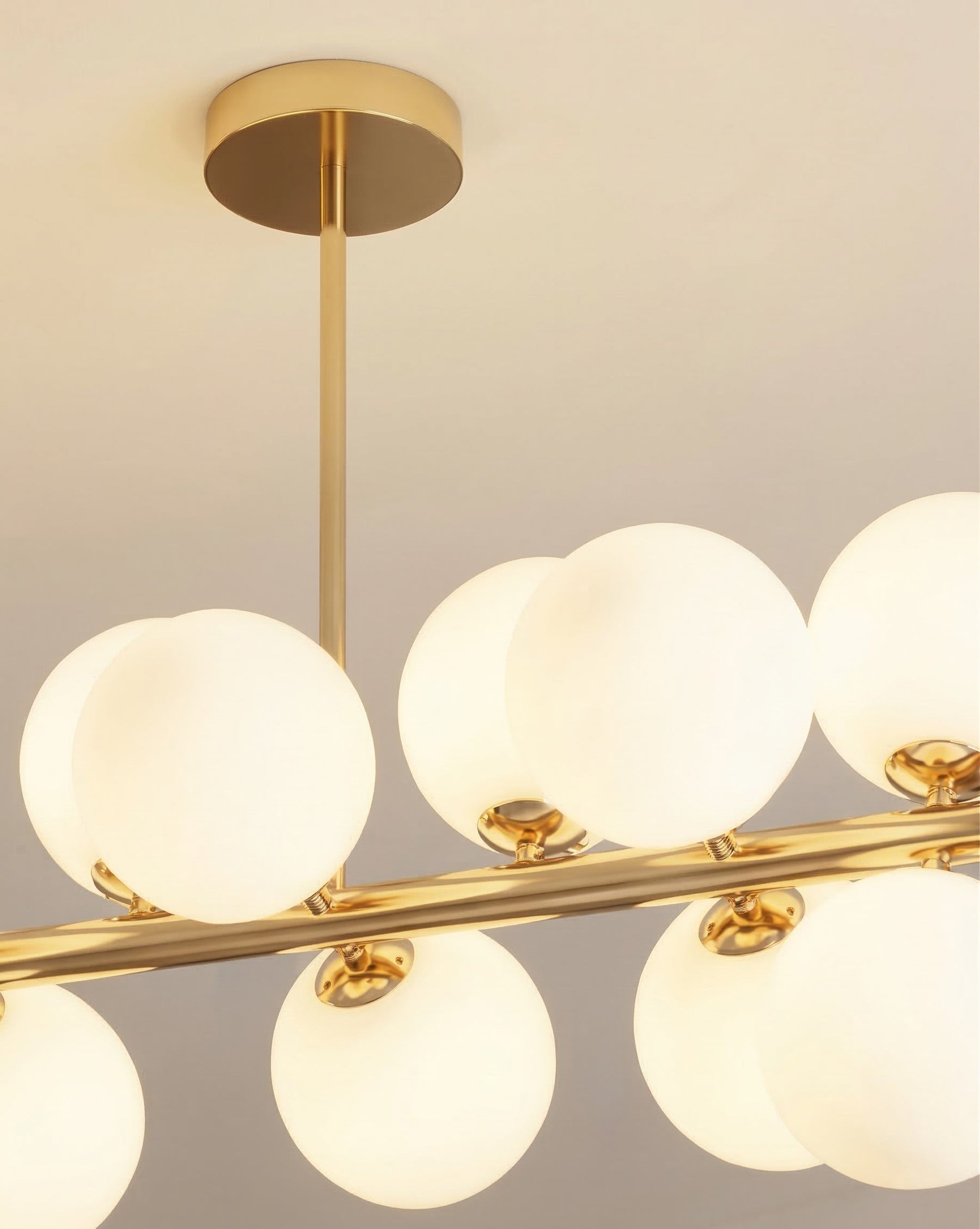 Liner Globe Bar Chandelier - White 