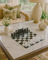 Modern Crystal Geometry Chess Set 