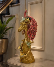 Peacock Majesty Giraffe Decorative Figurine