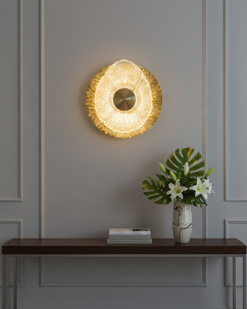 Luxe Bloom Disc Wall Sconce 
