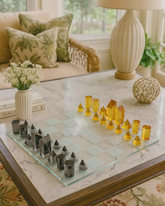 Modern Crystal Geometry Chess Set 