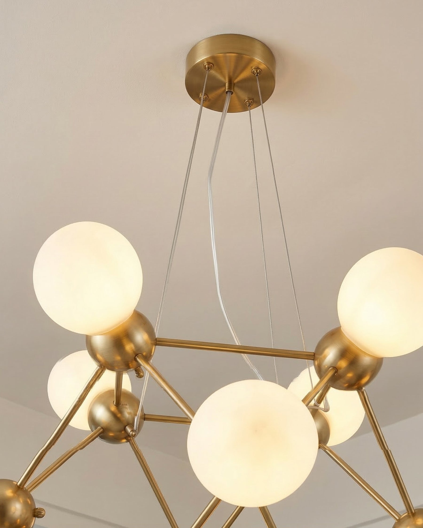 Gold Globe Cluster Chandelier 