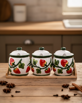 Sweet Strawberry Condiment Server - Set Of 3 