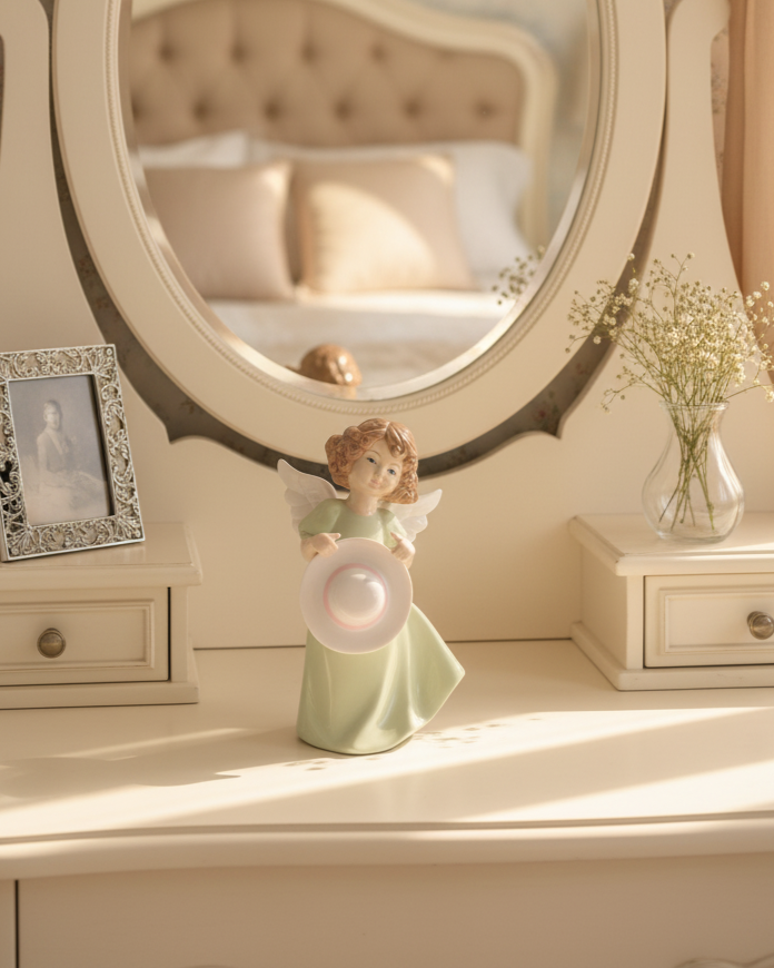 Graceful Angel with Hat - Fine Porcelain Figurine 
