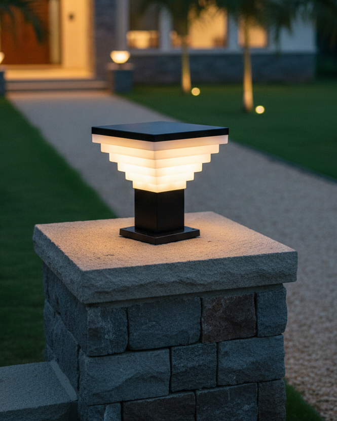 Step Pyramid Ourdoor Gate Light 