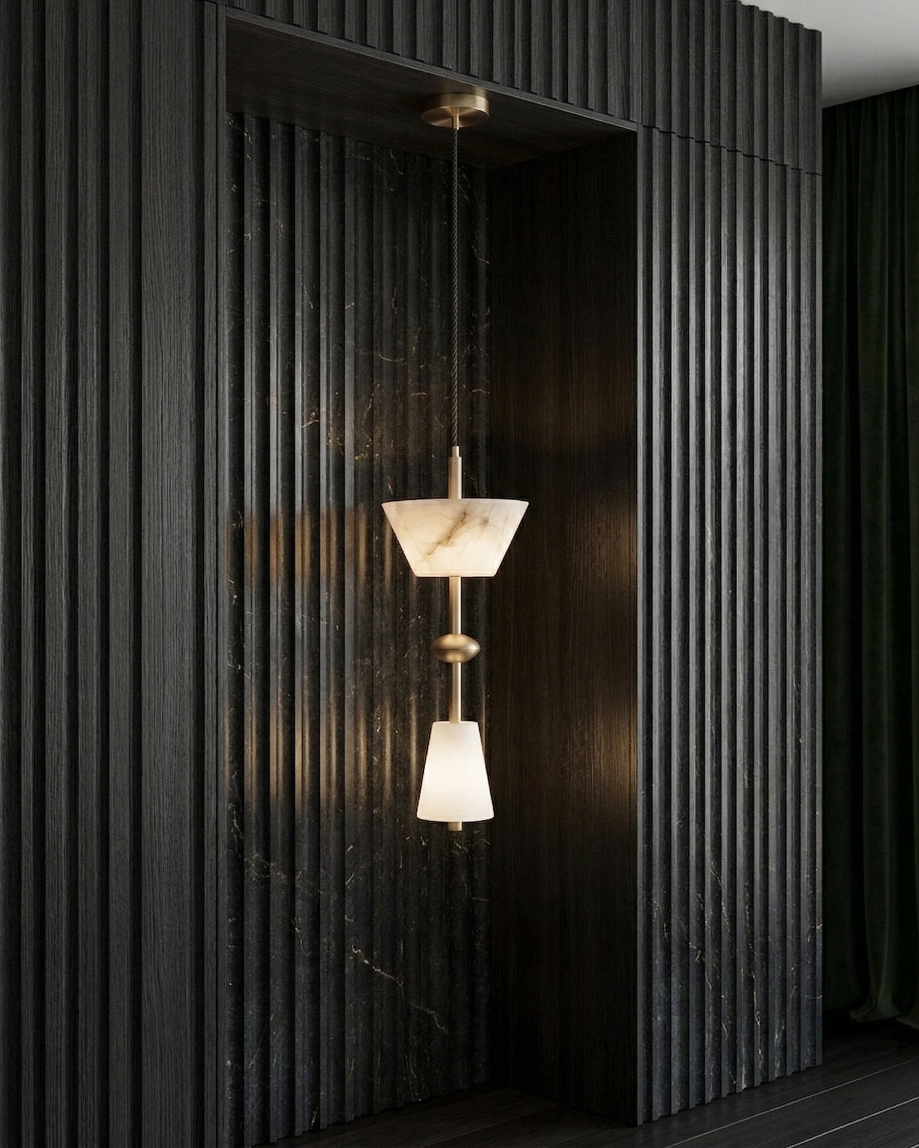 Dual Marble Drop Pendant Light 