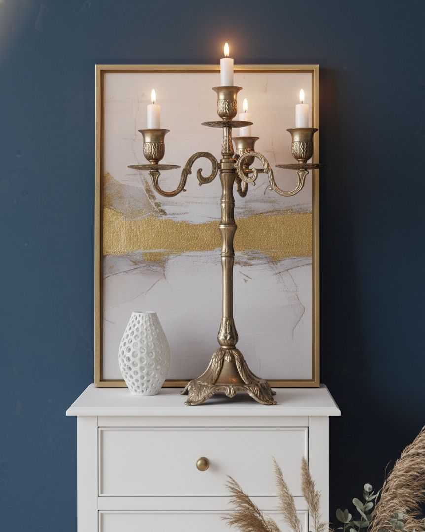 Victorian Charm 5-Arm Candle Stand - 83 CM 