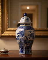 Blue & White Amidst Nature Tample Jar - 41 cm 