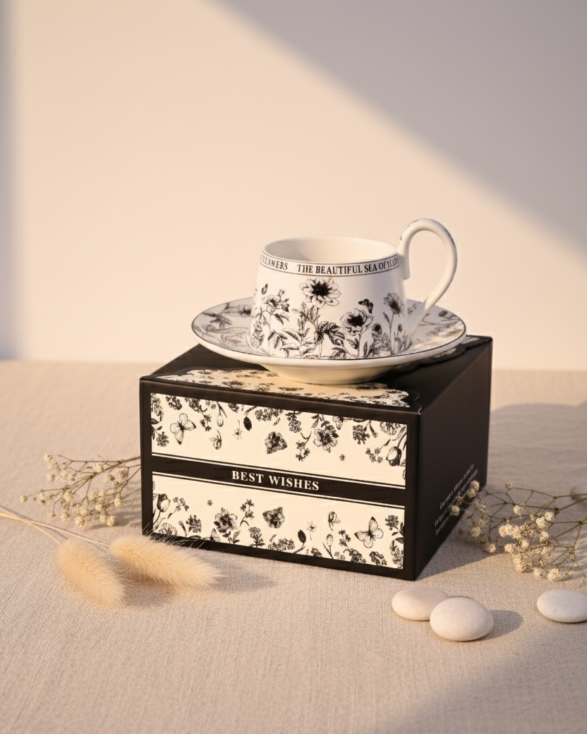Wild Elegance Leopard Tea Cup With Saucer