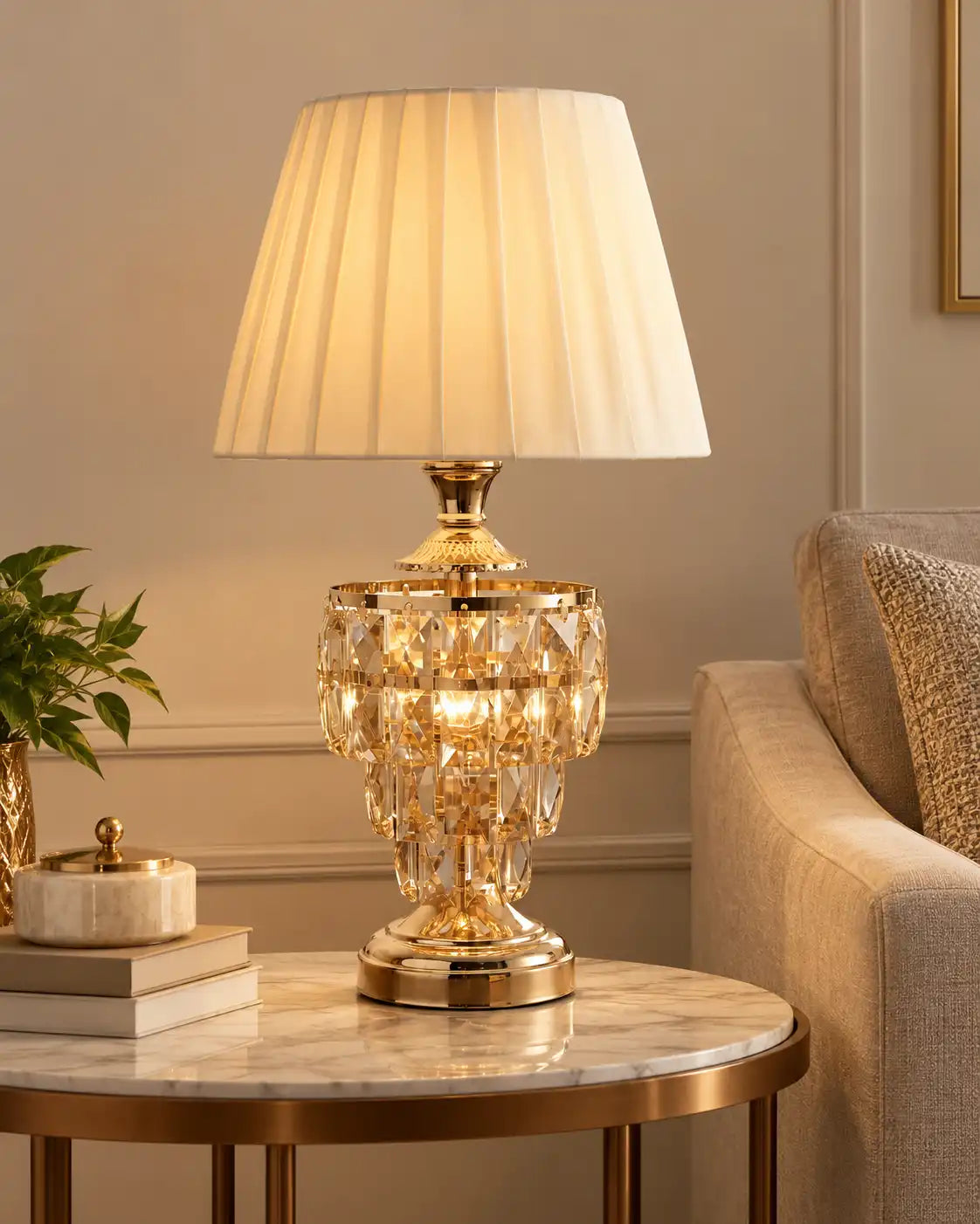 Elysian Tiered Crystal Lamp