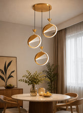 Crystal Sunburst Disc Pendant Light 