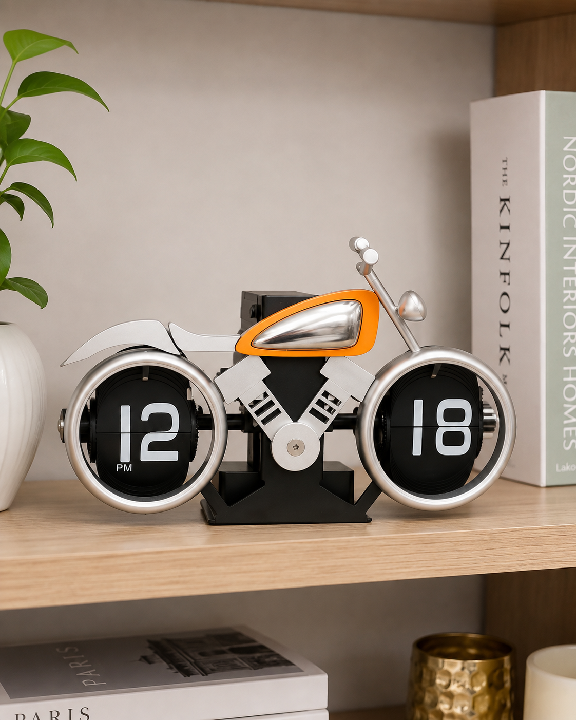 Racer Wheel Flip Clock - Yellow 