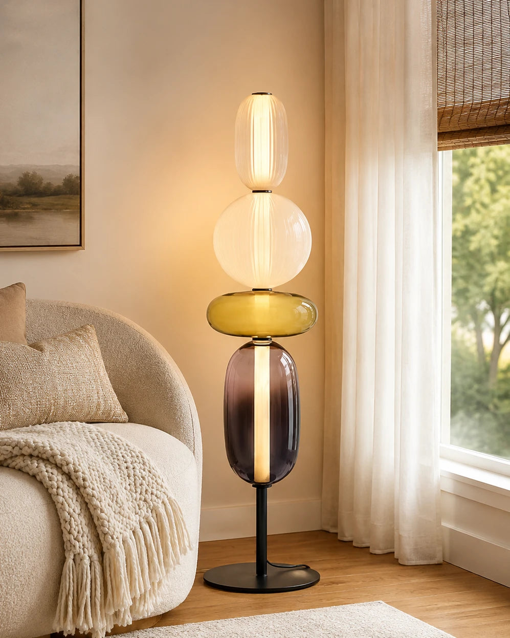 The Aura Totem Sculptural Floor Lamp 