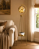 Tripod Shining Stars Floor Lamp with Shelves 