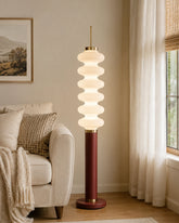 The Avalon Ribbed Sculptural Floor Lamp 