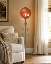 The Molten Tripod Floor Lamp - Rose Gold
