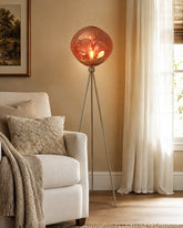 The Molten Tripod Floor Lamp - Rose Gold 