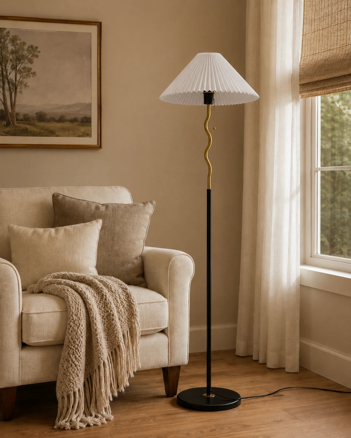 The Serpentine Pleat Floor Lamp 