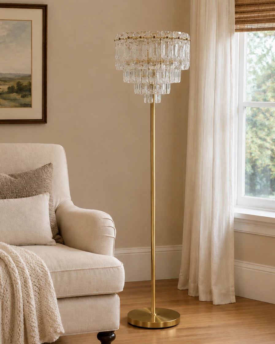 Luxury Crystal Floor Lamp 