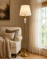 Luxury Vintage Crystal Floor Lamp 