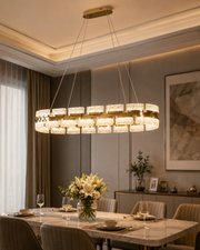 Valencia Radiant Halo Chandelier - 32 Lights