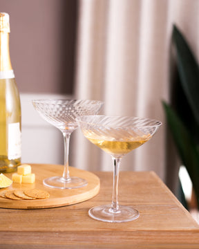 Utopia Hayworth Champagne Ripple Glass - Set of 2