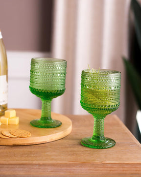 Olive Drab Tumbler Glass - Set of 2